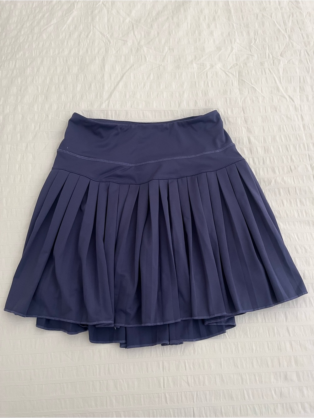Women's Pleated Mini Skirt in Navy 15”